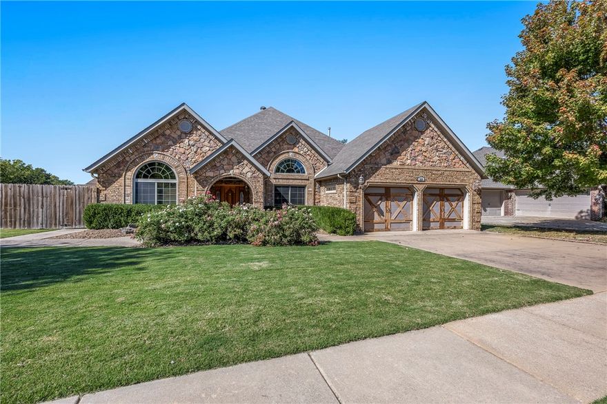 WOW! What a rare find in Mountain Ranch Phase 1! You’ll love having everything Fayetteville offers right at your doorstep—biking trails, greenways, parks, shopping, quick access to I-49, and the community pool and rec center just next door. This 3-bedroom home has big, open rooms, vaulted ceilings, and a gorgeous gourmet kitchen that’s truly the heart of the home. It’s loaded with high-end appliances, tons of cabinets, and a great pantry. The flow between the formal dining room (currently a pool room), the eat-in kitchen, and the living area with surround sound makes it perfect for entertaining. The oversized primary suite has his-and-hers closets, a soaking tub, walk-in shower, and extra storage. The second bedroom is roomy and cozy, while the third doubles as an office with full tech access. You’ll also find on-demand hot water, gas outlets, a newer roof, Trex deck, huge above-garage storage, and an oversized garage with shop space. Great curb appeal and move-in ready!