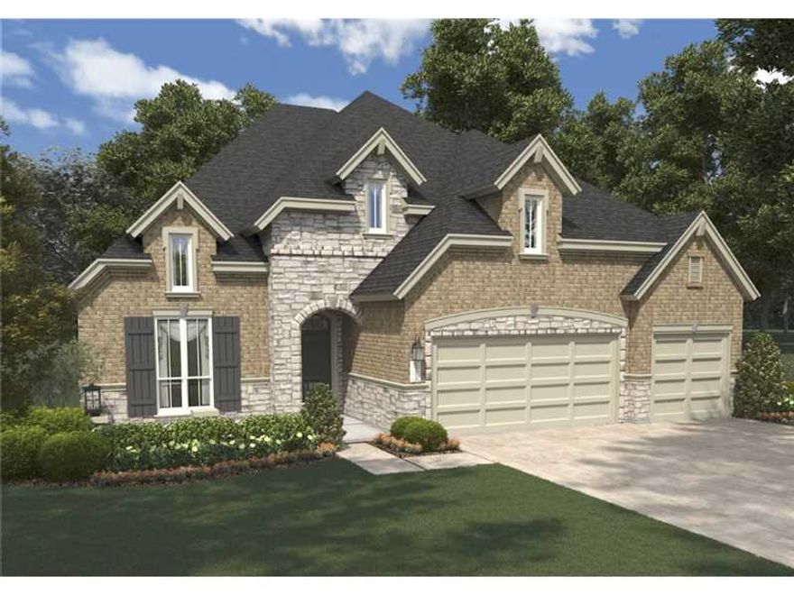 Beautiful Open, Split Floor Plan , With Bonus Room, Bay Window in Master BDR, White Painted Cabinets in Kitchen, 3 CM Granite Countertops, Lots of Crown Molding, 36" Gas Cooktop, Large Covered Patio with Outdoor Gas Log Fireplace.,House Pictured May Not Be The Actual House Listed and Colors of Stone, Brick and Paint Colors May Vary.