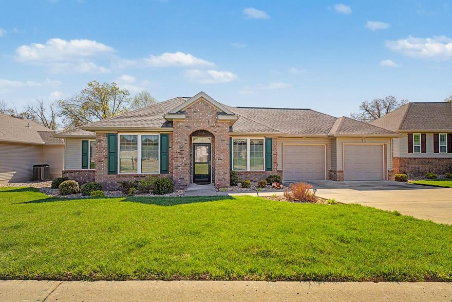 Welcome to this low maintenance 3-bedroom townhome plus office in desirable Highland Park Villas. Crown molding and hardwood floors enhance the main living areas, while a well-designed layout offers a spacious primary suite, a secondary bedroom, a 2nd bedroom/flex room (with a built-in Murphy bed, used for overnight guests) and a dedicated office - ideal for today’s lifestyle. The functional kitchen features granite countertops, ample storage, and a newer stainless steel dishwasher. The primary bath includes a beautifully tiled walk-in shower and large walk-in closet. Enjoy year-round comfort in the sunroom with double insulation beneath the floor. Outdoors, a custom-built gazebo provides the perfect setting for dining and entertaining. 2-car garage features extra deep bay. A steel storm shelter conveys and doubles as a workbench. Murphy bed in 2nd bedroom/flex room conveys! Connected to Sewer, not septic. This is one you don't want to miss!