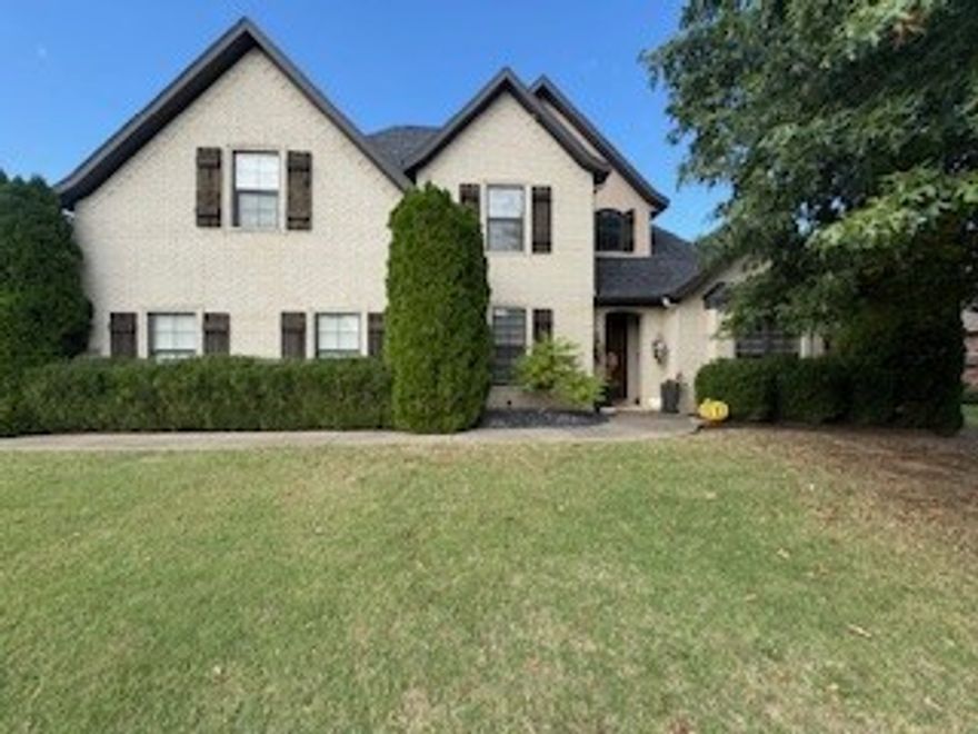 Gorgeous home located on corner lot in highly desirable Lexington Subdivision with community pool. Very nice 4 bedroom 2 1/2 bath home with side entry garage. Custom cabinets in kitchen with brick accents, gas range, pantry, tiled backsplash and granite countertops. Open layout with central vac system, crown molding, vaulted ceilings and irrigation system for your yard. Easy access to Greenway Trail. Small shed conveys with property.