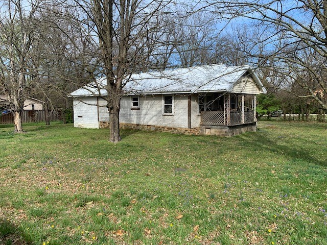 House down to studs in the interior.