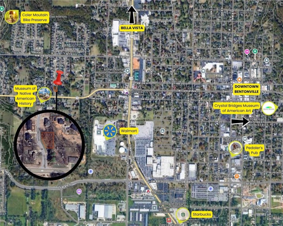 5 Min bike ride to Coler Mountain Trails and less than 10 min ride to Downtown Bentonville! Rare opportunity to build your dream home in the established Bentonville neighborhood of Denali Park surrounded by mature trees and natural beauty. This ideally located lot is just minutes from world-class trails, restaurants, art, and the vibrant downtown scene. All utilities—water, sewer, gas, and electric—are conveniently located at the street, making this the perfect canvas for your custom build.