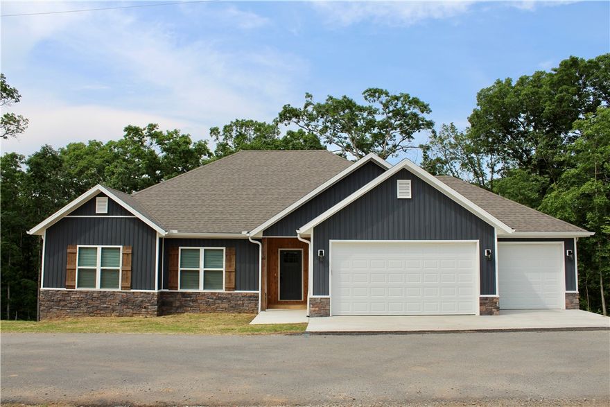 Welcome to this stunning new construction home nestled in the desirable Bella Vista community! This modern residence offers a perfect blend of comfort and style.

Step inside to an open-concept floor plan that seamlessly connects the living, dining, and kitchen areas, ideal for entertaining. The spacious kitchen features brand-new, high-end appliances, sleek countertops, ample cabinetry, and a large island.

The expansive living room boasts natural light and a fireplace that provides the ideal space for family to relax. The master suite is a peaceful retreat, featuring an en-suite bath with dual sinks and a tiled walk-in shower. The two additional bedrooms offer plenty of storage and flexibility to accommodate your lifestyle.

Outside, relax on the deck overlooking the spacious backyard and enjoy the nearby and popular 'The Ledges' bike trail. 

Don't miss the chance to make this beautifully crafted home yours! Contact us today to schedule a tour and experience all this wonderful property has to offer.