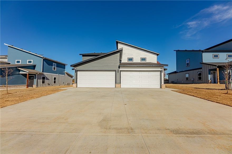 Unique and modern best describe these 3 bed 2.5 bath duplexes in SW Bentonville. Lots of amenities that include granite counter tops, luxury vinyl Plank flooring throughout, 2" faux wood blinds, upstairs study nook, ALL appliances, private covered back patio and more. Walking distance to Bentonville's newest Creekside Park, a 35-acre community park, with regulation cricket field, pickleball courts, evening-lit dog park, splash pad, playground and passive recreation space with a group pavilion. Close to everything Bentonville has to offer.