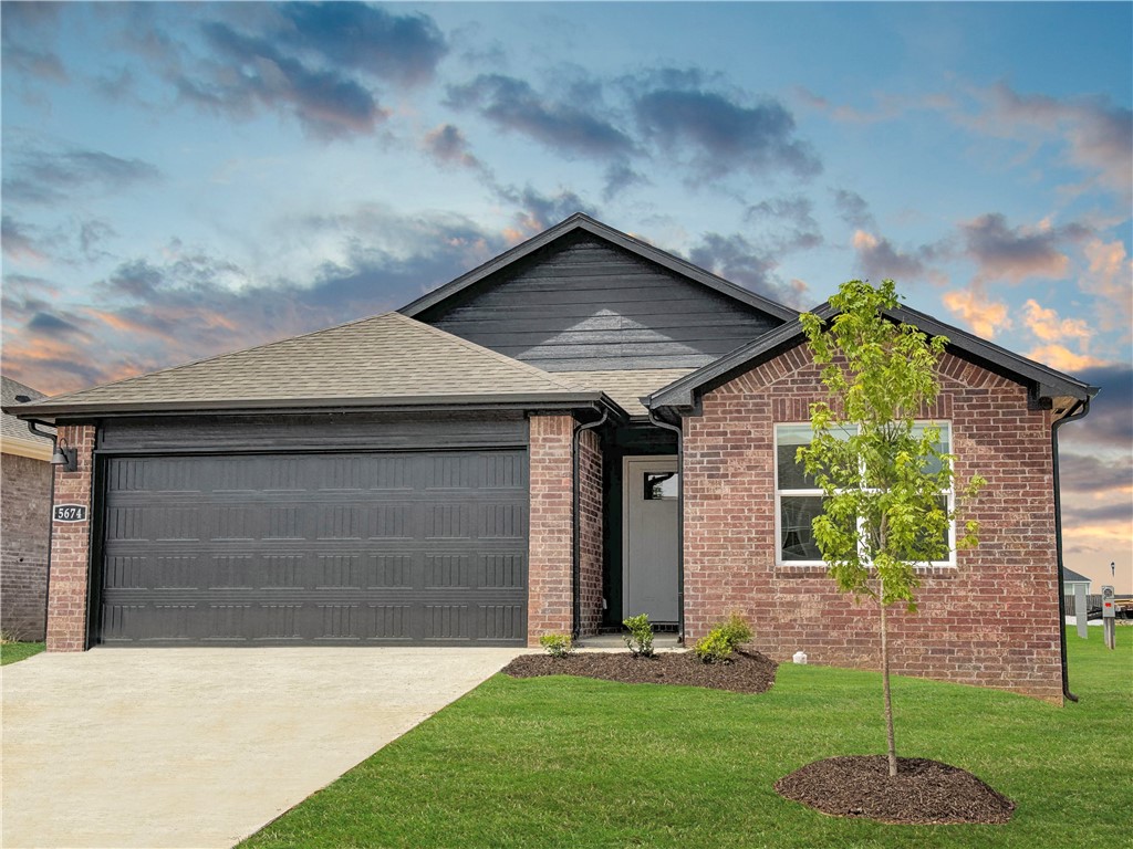 Knockout K1440 Plan in Habberton Ridge, one of our newest communities in Springdale!! It is close to the newly developed “C.L. and Willie George Park” which feature playgrounds, baseball fields, tennis courts, a dog park and walking trails. The kitchen features a beautiful island with gorgeous quartz kitchen countertops, stainless steel appliances and a pantry. Private primary bedroom includes en-suite with gorgeous quartz counter tops, double sinks and a walk-in shower. This home exterior will have 4 sides brick! Covered patio and a landscape package. Garage Door opener! Tankless gas hot water heater! Taxes and Parcel number TBD.