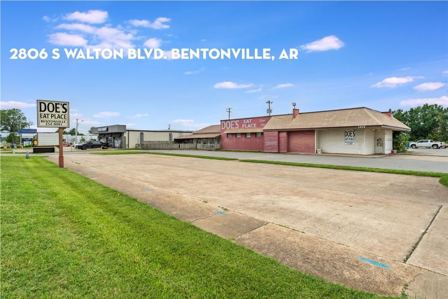 High Development Potential: four-lane, major artery in Bentonville, AR. Great street frontage, flat topography. Possibilities: retail, office, fast food, multi-family, condominiums, or mixed use.

28,000 CPD on Walton Blvd.
209 ft frontage.
421 ft depth.
Zoning C-2 General Commercial.
Pole sign available.
All utilities available.