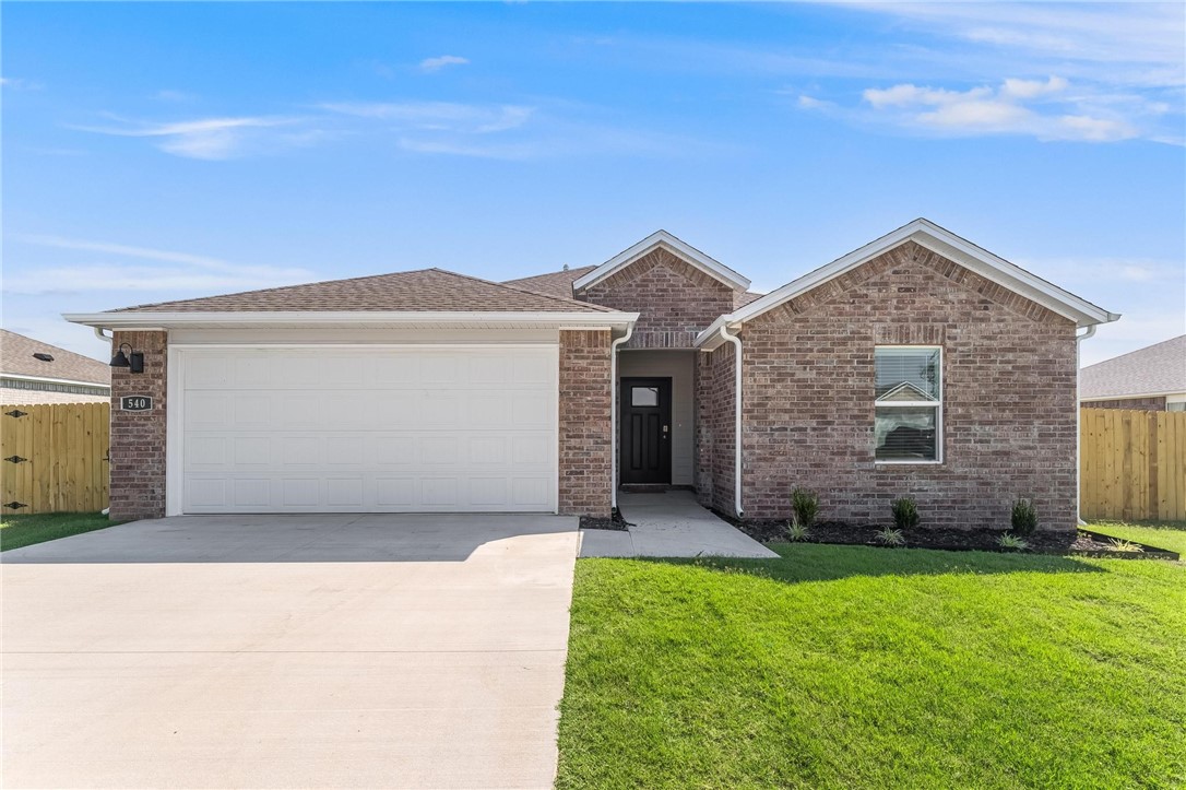 For Rent in Wagon Wheel Crossing - Farmington, AR
Welcome to this stunning new construction home offering modern comfort and a prime location!
Situated on a spacious 0.24-acre lot, this 1,671 square foot 4-bedroom, 2-bathroom house features a large, fully fenced backyard, perfect for outdoor gatherings, pets, or simply relaxing in your own private retreat. Step inside to find a bright, open-concept layout with quartz countertops, stainless steel appliances, and stylish finishes throughout. The thoughtfully designed floor plan provides plenty of space for families, students, or anyone looking for a comfortable and functional home. 2 car garage adds convenience and extra storage. Located just 15 minutes from the University of Arkansas and 10 minutes from I-49, this property offers easy access to schools, shopping, dining, and all that Northwest Arkansas has to offer. Ceiling fans, fridge & W/D included- Schedule your tour before it's gone!