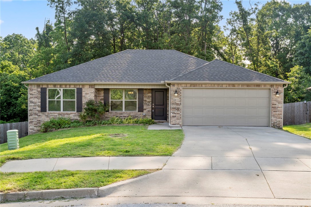 Looking for a backyard oasis? This home sits on a lot about twice the size on many of its neighbors and offers serene privacy with a wall of dense trees in the backyard. Built in 2020, the home features an upgraded shower in the primary bathroom, walk-in primary closets, granite countertops, 2 car garage, fenced in backyard, and split floor plan. Located minutes from downtown Rogers, Beaver Lake, schools, parks, restaurants, trails, and much more!