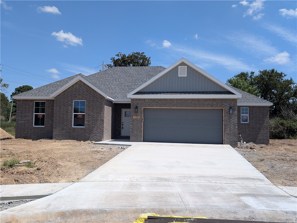 Welcome to this beautifully crafted new construction home in the heart of Gentry, Arkansas! Featuring durable tile flooring throughoutāperfect for kids and petsāthis home offers both style and functionality. The spacious kitchen is a standout, with quartz countertops, a large island, stainless steel appliances, and custom cabinetry. A split floor plan provides added privacy, while the ceramic tile shower adds a touch of luxury. Outside, enjoy a versatile space ideal for family gatherings and weekend barbecues. Conveniently located near Gentry High School, shopping, and local favorites like the Wooden Spoon, this home combines comfort, quality, and a prime location.