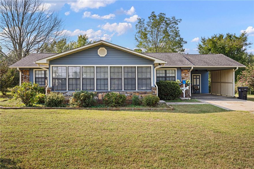 Nestled on 1.77 acres, this 3 bedroom, 2 bath home offers room to live, work, and relax. Step inside to find a welcoming living room with exposed beams and a cozy fireplace, a light-filled sunroom for quiet mornings, and a spacious eat-in kitchen made for family gatherings. The oversized laundry room and dedicated office add convenience, while the detached garage and whole-house generator provide peace of mind. With its blend of charm and practicality, this property is ready to be the perfect place to call home.