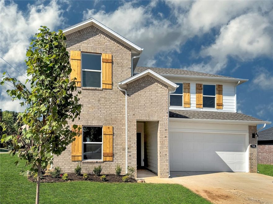 The Miraculous Mitchell plan in The Element, brought to you by D.R. Horton! This home offers 4 bedrooms and 3 full bathrooms! Upon entering, you’ll find a spacious living room and kitchen with a dining room! The kitchen features beautiful quartz countertops, a gas range, and pantry. The primary bedroom and ensuite are located on the first floor. The primary bath features quartz countertops with double sinks and a walk-in shower! Upstairs, you’ll find a game room, perfect for entertaining along with bedrooms 3 & 4 with another full bathroom! Each home will have LVP flooring throughout the first floor, with carpeted stairs and carpet in all upstairs living areas. Upstairs wet areas will have LVP flooring. The exterior will feature brick and Hardie® siding per plan and a covered patio per plan. Homes in this neighborhood are equipped a programmable thermostat which allows you to effortlessly control your environment with the touch of a button. Landscape package! Garage Door opener! Taxes and parcel number TBD.