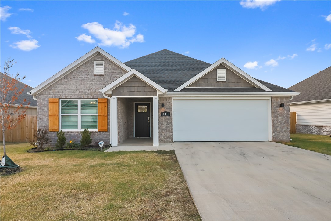 Welcome to this stunning newer home in Fayetteville, completed in 2023 and thoughtfully designed with comfort and convenience in mind. Nestled in a prime location near schools, trails, restaurants, the hospital, and just under 10 minutes to the University of Arkansas, it offers easy access to everything you need. Step outside to enjoy a fully fenced backyard and a covered patio—perfect for summer cookouts, relaxing evenings, and added privacy. Inside, you'll find an open-concept layout, stylish finishes, and plenty of natural light, ideal for both everyday living and entertaining. Don't miss the chance to make this modern Fayetteville gem your next home, call today to schedule your private tour!