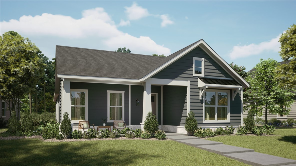The Holly is a beautiful single-story home with an open floor plan perfect for modern living. The living room has a fireplace to warm your heart as you look out onto the covered patio and beautiful side yard. The kitchen is also seen from the family room and has an oversized island for extra seating, a large pantry for storage, and plenty of room for your farmhouse table. The Holly has 3 bedrooms, each designed to provide comfort and privacy. One of the bedrooms can be easily converted into a study or playroom, making it ideal for families with children or individuals who work from home. The owner's suite, offering a huge walk-in closet and gorgeous bathroom, is located at the back of the house, providing privacy and a peaceful environment. Overall, the Holly is more than just a house. It's a place where you can unwind, create memories, and experience the joy of living.