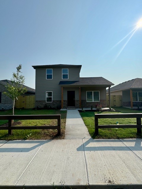 Beautiful and Spacious best describes this 4 bed 2.5 bath single family home in excellent Fayetteville location ready for its new occupant! It has amenities like an open floor plan, LVP Flooring, sodded & landscaped front yard and more! ***Pictures may not be of exact unit available. finishes & colors may vary***