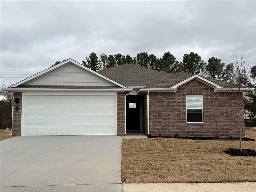 Beautiful Bellvue Plan in Wagon Wheel Phase 2, in Farmington, Arkansas! Each home in Wagon Wheel is meticulously crafted with attention to detail, creating a space that feels both luxurious and welcoming. From the moment you walk through the door, you'll be greeted by modern features and spacious a layout that caters to every lifestyle. Our homes boast premium finishes and thoughtful designs, ensuring that you'll be stepping inside your own personal oasis. These homes will be complete with LVP flooring throughout and wood shelving in all closets, pantry and utility room. The kitchen will have quartz kitchen counters, 36-inch cabinets, and stainless-steel appliances! Home will have a Garage Door Opener. Primary bath will have quartz countertops, double sinks, and an oversized walk-in shower. Each home comes with 4-sided brick with Hardie ® per plan. NO SHUTTERS. Taxes and Parcel TBD.