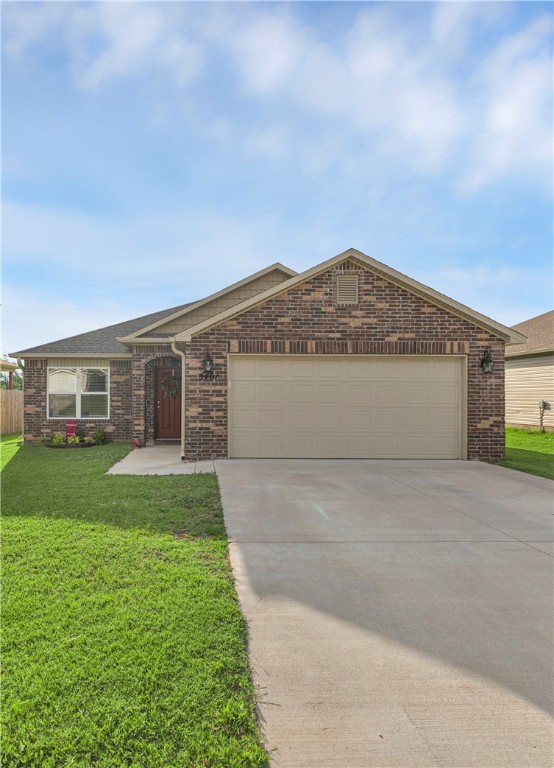 Charming and move-in ready, this well-maintained single-story home features a welcoming covered front porch and back patio. Inside, you'll find 3 bedrooms, 2 bathrooms, a spacious living room, and a modern kitchen complete with energy efficient appliances, ample counter space, and a pantry. The laundry room is conveniently located near the garage for added functionality. This home offers both comfort and convenience. Don't miss out on this opportunity to own a beautiful home at a great price - schedule your showing today!