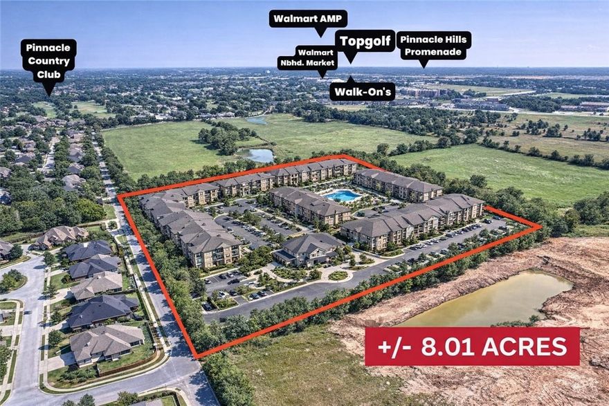 Welcome to this remarkable listing offering 8.01 acres of prime real estate, just minutes away from some of the area's most coveted attractions. Nestled in close proximity to the prestigious Pinnacle Country Club, the vibrant Walmart AMP, the upscale Pinnacle Hills Promenade, and the entertaining Topgolf, this location provides the perfect blend of convenience and leisure. This exceptional property boasts a stunning 3,730 sqft house that graces the landscape, adding to the allure of this enticing opportunity. Additionally, two spacious storage sheds are included, providing ample space for your storage needs. Whether you envision building your dream home, creating a captivating development, or exploring various investment possibilities, this expansive 8.01-acre parcel opens the door to a world of potential. Don't miss the chance to seize this rare offering in a highly sought-after locale with boundless opportunities awaiting your vision.