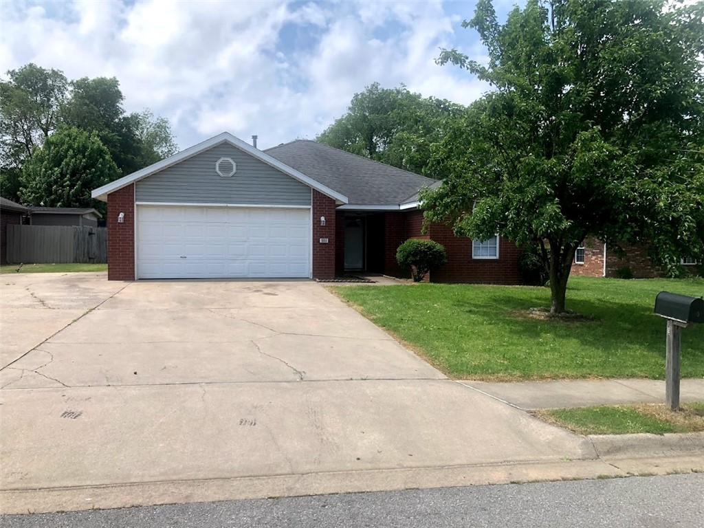 A lovely 3 bedroom, 2 bath single family home in East Springdale. Large living room with vaulted ceiling and gas fireplace. Kitchen has lots of wood cabinets and drawers and large pantry. Appliances include electric stove and dishwasher. Large master bedroom has walk-in closet. Double vanities in the master bath & shower/tub combo. Good sized bedrooms. 2 car garage. Large yard, covered back porch, privacy fence and shed. Tenant occupied until 4/30/24.
