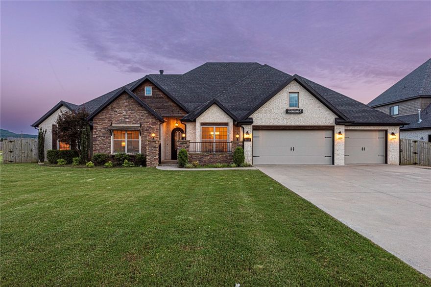 LUXURY HOME!  This One of a Kind 5BD/3BA home custom built by Riverwood Homes sits on .61 acre landscaped lot with gated entry! Head inside to a spacious living room with wood look tile, gas FP w/ stone detail, built-ins, vaulted ceiling with wood beam detail and a back wall full of natural light! Entertain in the open concept kitchen with large center island, granite counters, tiled backsplash, SS appliances, & pantry! Enjoy a connecting butler's pantry to the formal dining room! Plus dedicated office space with french door access! Split floor plan features a spacious primary bedroom with private ensuite featuring: double sink vanity, walk-in shower & jacuzzu tub! Primary walk-in closet is a pass through to laundry room for convenience! Plus a private guest Suite with kitchenette! Additional 2 more bedrooms and 2 full baths including one with a steam shower! Relax in the spacious screened in sunroom w gas log
FP & indirect lighting overlooking the heated & auto-fill private in-ground salt water pool!
