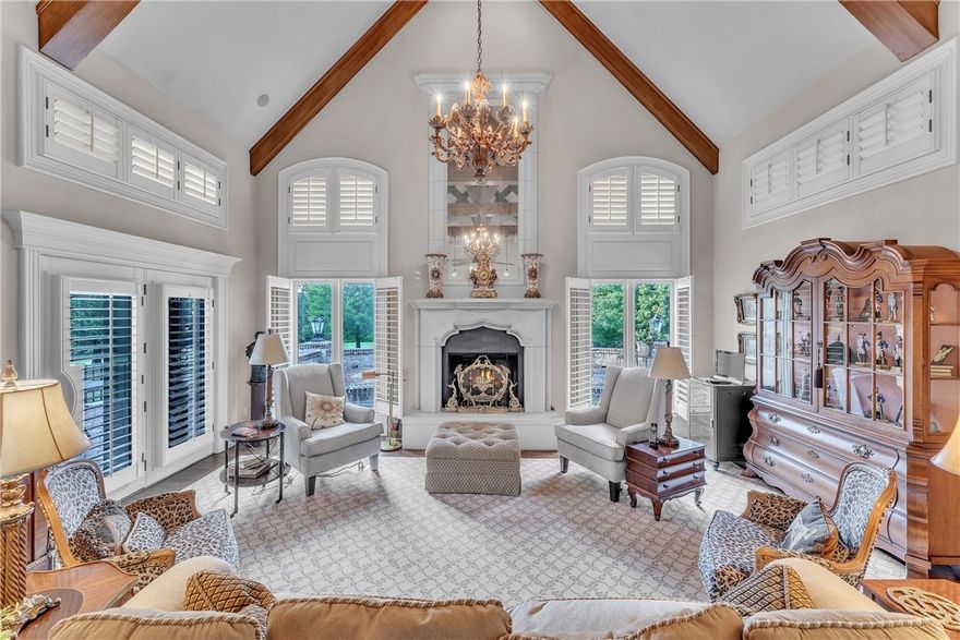 The crown jewel of Northwest Arkansas golf course living, now offered for sale. An unparalleled opportunity to own one of the most coveted golf course estates in Northwest Arkansas. This European French–inspired residence blends elegance with comfort on a stunning golf course lot behind the private gates of Clear Creek. Inside, the main level features a stately office and a spa-like primary suite. With 4 bedrooms, 4.5 baths, & two levels of living, the home balances private retreats with grand entertaining spaces. The chef’s kitchen boasts a Sub-Zero refrigerator, new 8-burner cooktop, marble island, and wine storage. Upstairs, a media room with custom bar & theater offers the ideal gathering space. Outdoors, a wraparound brick patio overlooks The Blessings practice green & bunker—feels like your private “Amen Corner.” Lush landscaping creates a serene setting. I-49 minutes away. 5498 Clear Creek, where privacy, prestige & luxury meet. Home generator. New Roof, New HVAC 2025. Meticulously maintained inside and out.