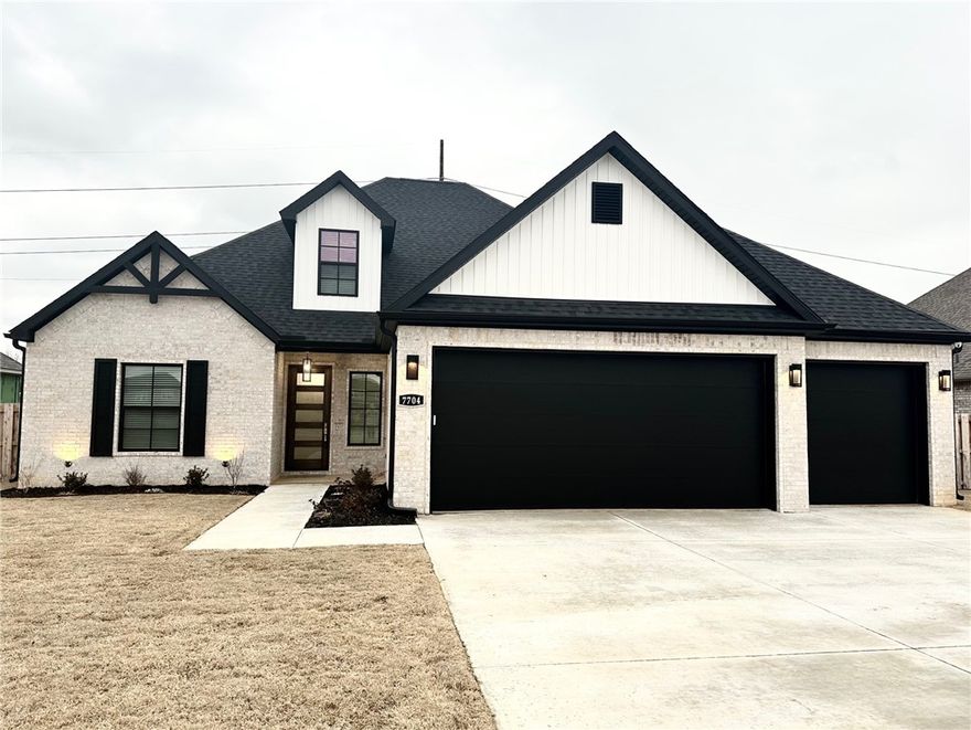 Incredible West Springdale location! Gorgeous all brick new construction in Benedetto S/D. An abundance of amenities such as: custom cabinetry, granite/quartz counters, pot filler, electrical outlets in pantry & bdrm closets, Frigidaire Professional appliances, sink in large laundry room, wood flooring in main living areas & master bdrm, wood cased windows throughout, tankless water heater w/ recirculating pump, 2 HVAC systems, covered patio, pergola & insulated 8' tall garage doors w/ belt driven openers for quiet operation. Upstairs has bonus with a wet bar & beverage refrigerator plus a flex room & full bath. Included in the price are front & back irrigation, cedar shadow box fence, gutters, blinds & security system to include 3 cameras. Seller providing a $7,500 buyer incentive. Have family fun at the community pool & sport court which offers pickleball & basketball. Come and learn how to start enjoying blessed living in Benedetto!