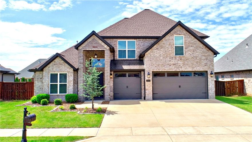 Spacious 3,422 SF home with 4 bedrooms, 4 baths, an office, plus a bonus room with a wet bar & built-in entertainment center! Step into the grand entry and you’ll notice the tall ceilings that range from 9” to 18” throughout the house! The gourmet kitchen has an oversized island with a prep sink with disposal, a pot filler over the gas cooktop, a pantry and double ovens. Home has in-ceiling speakers in Living Rm, Kitchen, Primary Bedroom, Bonus room and Patio. Retreat to the stunning covered outdoor living space with a custom kitchen with bar seating that has a Big Green Egg Smoker and a grill. There is also a separate bar with a fridge plus a built-in firepit with seating…perfect for entertaining. Home features central vac, abundant storage, walk-in attic storage room, camera doorbell, 8’ tall insulated garage doors, irrigation, two 50-gal water heaters w/ recirculation, vented FP and more. Constructed w/ radiant barrier roof decking! Enjoy Scissortail’s pools, clubhouse, gym, playground & sport court!