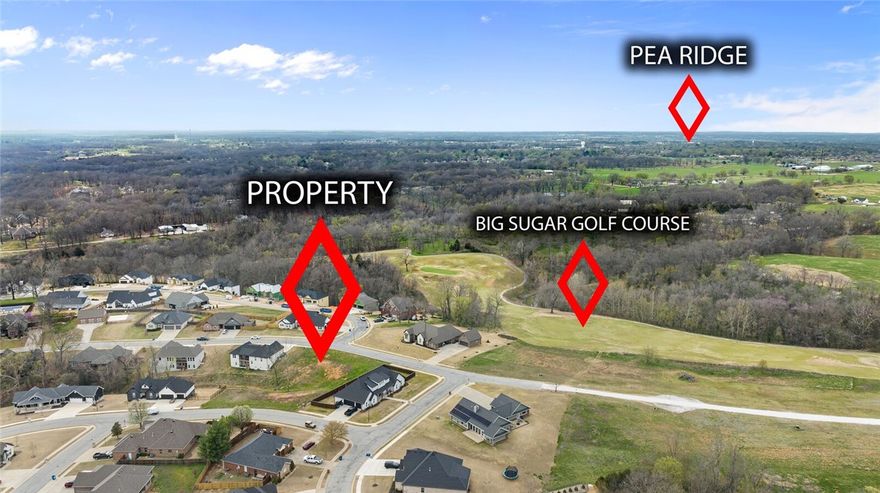 Looking for to build your dream home?  Don’t miss out building on Big Sugar golf course in Pea Ridge  just minutes from downtown Rogers.
