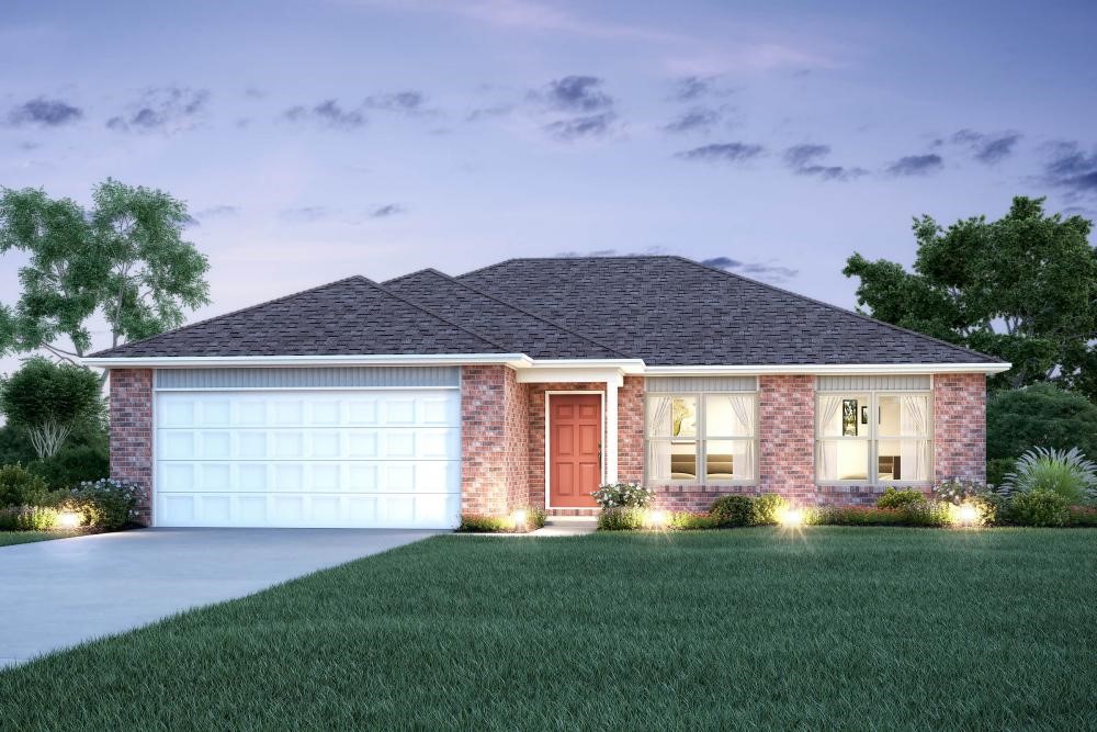 Come see this 3 bedroom 2 bath home with kitchen can lights, stainless steel appliances, luxury vinyl plank flooring in living and wet areas. This home has full guttering and sodded yard. NOTE* parcel number is the same for the entire community, will be changed once filed. Picture is a rendering of plan and elevation.
