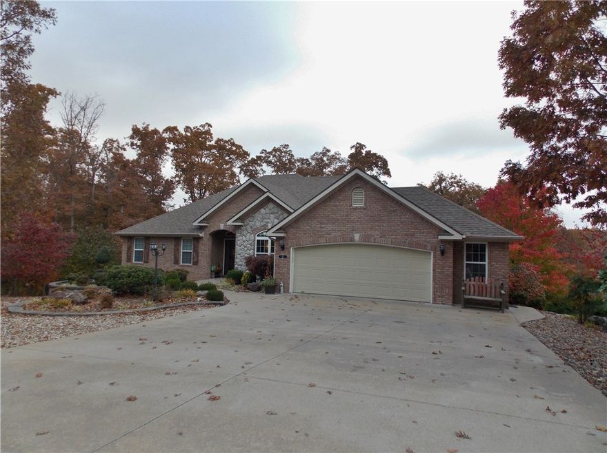 Custom design home on the 6th Fairway of Highlands Golf Course.  Beautiful Open split floor plan. Sunroom that you will spend hours in. A 2 level deck for your out door living space. A kitchen for every Chef in us!! FP in living room with leaded glass transom windows.  Through out home, loads of storage, a laundry room with sink. LL has office area, FR, full bath, cedar closet & Space for 3rd BR. Also Storage room w/shelving. Garage is oversized, room for golf cart.  This home is lovely inside and out.