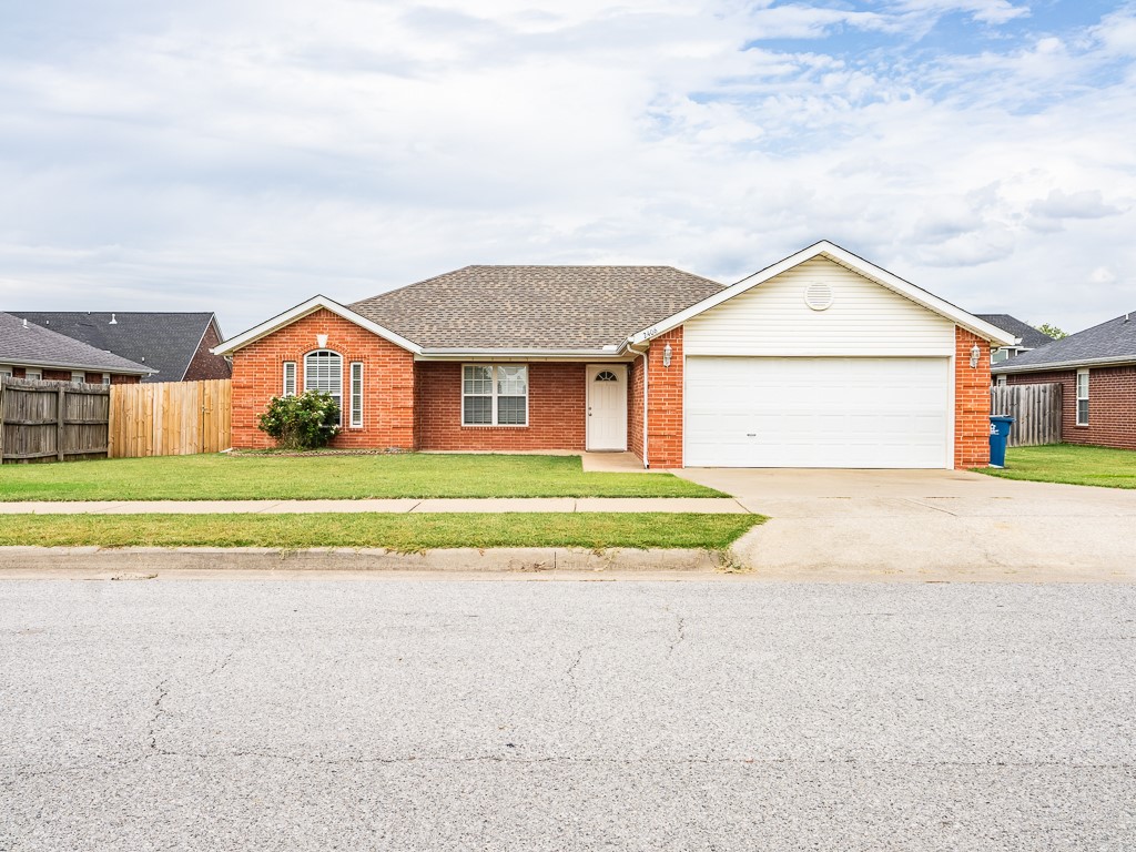 This home is a larger 3 bedroom 2 bath home & move in ready. Very clean, Luxury vinyl plank and or tile; absolutely NO CARPET. Dual vanities in the primary bathroom, standalone shower, & jacuzzi tub. Granite countertops. Formal dining and eat in kitchen. Large privacy fenced back yard. Moments away from the fast growing Centerton area and downtown Bentonville. No showings until 01/15/2024