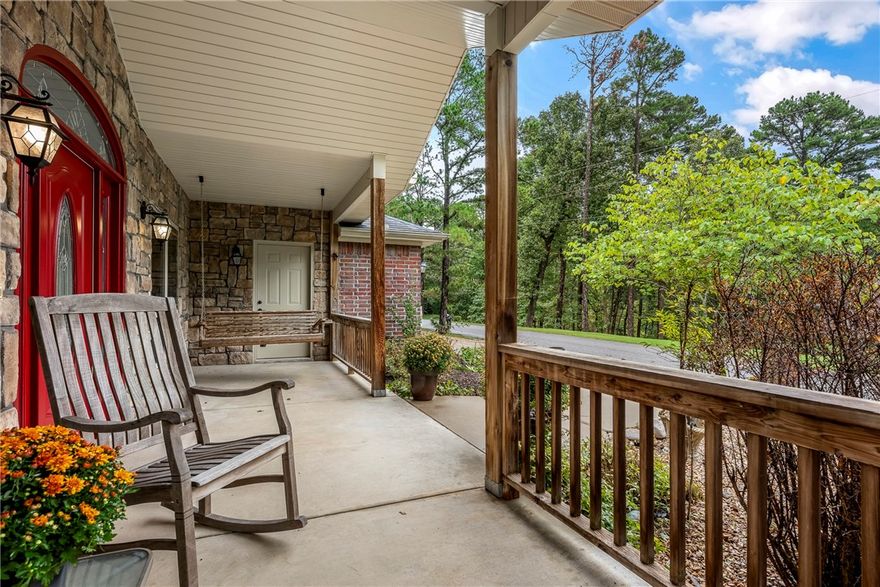 Limited Time Offer -Seller to Provide 1-Year Home Warranty and up to $5000 in buyers closing costs paid with acceptable offer — Move In With Confidence!  3-bedroom, 2-bath home , steps from Buckingham Trailhead.  This property blends comfort, style, and outdoor fun. The main level features an open living room with soaring ceilings, gas-log fireplace, formal dining area, and built-in details The kitchen has granite counters, pantry, and glass cooktop, . The split floor plan includes a XL primary suite with whirlpool tub, walk-in shower, and generous closet space. Two additional bedrooms and a full bath complete the main floor. The updated basement offers a bonus/media room  space, perfect for entertainment or hobbies. Accessibility features include wide doorways, that are wheelchair access. Enjoy outdoor living with a screened porch, huge deck, & fenced backyard. Community amenities - trails, pools tennis, playground, and clubhouse. Bentonville schools. Additional  lot dedicated to this home  New paint/new flooring.