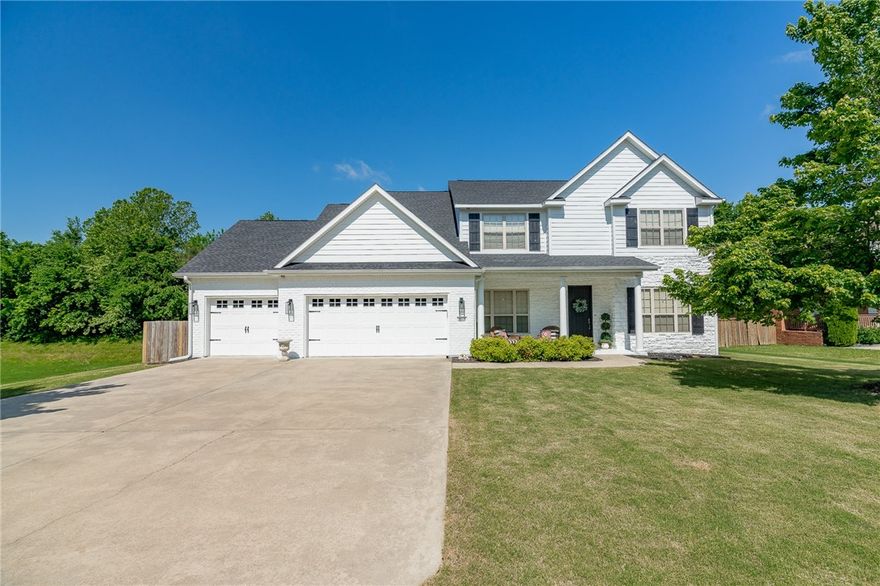 Looking for a great neighborhood to call home?  Well, this home fits the bill.  It has a great layout with main floor featuring an office, formal dining room, and spacious living room that opens to the kitchen and casual dining area.  Nice deck overlooking fenced-in backyard.  Perfect for entertaining or relaxation.  Upstairs features four spacious bedrooms and a bonus room.  There are lots of beautiful features to this home.  Large three-car garage.  Easy access to schools, shopping, restaurants, and more!