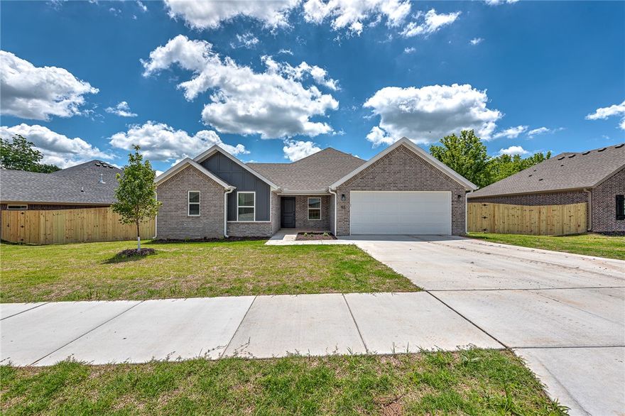 Brand new home walking distance to Creekside Park. Step into this new concept featuring an abundance of natural light, and beautiful tile flooring throughout the main living areas. The owner's suite features double sinks, a fully tiled shower and private potty.