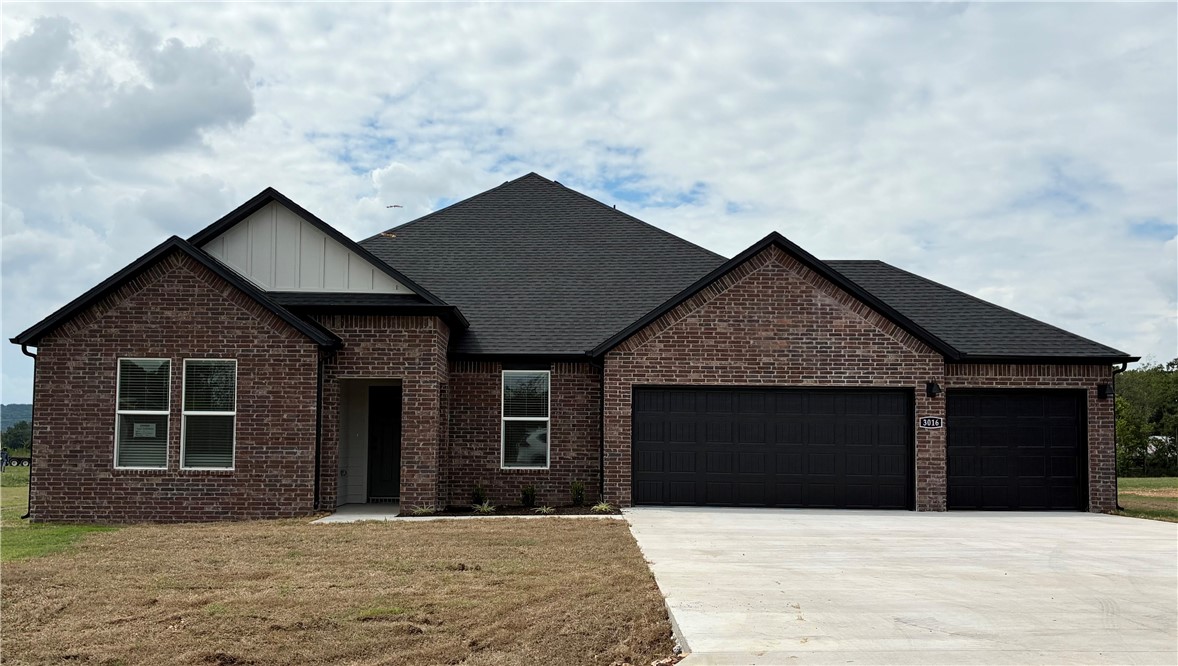 Sold before print! Fabulous Frisco plan with a 3-car garage in Monitor Meadows, where you'll experience modern luxury in Springdale, Arkansas. Our meticulously crafted floor plans provide ample space for you to grow and thrive. Bedroom 1 will have a fan and your fabulous ensuite will have an oversized walk-in shower, elongated commode and quartz counters. You'll find fantastic quartz counter tops also in the kitchen with tile backsplash and 42-inch upper cabinets. Black plumbing fixtures throughout! LED lighting throughout! Living room will have a fan and a modern electric fireplace with a poplar mantle. Septic sewer and Private Streets.