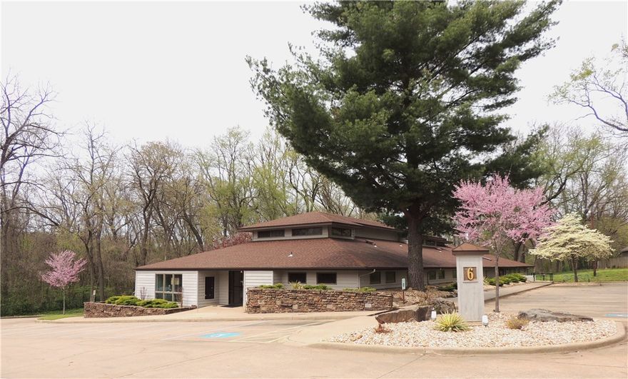 Investment opportunity for sale!  This office building sits on 2.51 acres surrounded by trees in a park like setting. Eighteen (18) executive office suites with shared conference room, kitchen and 4 bathrooms. In addition, 2 suites have private bathrooms and decks.  Secured building with fob access only.  Halsted Business Park is on busy Walnut street with quick access to I-49.