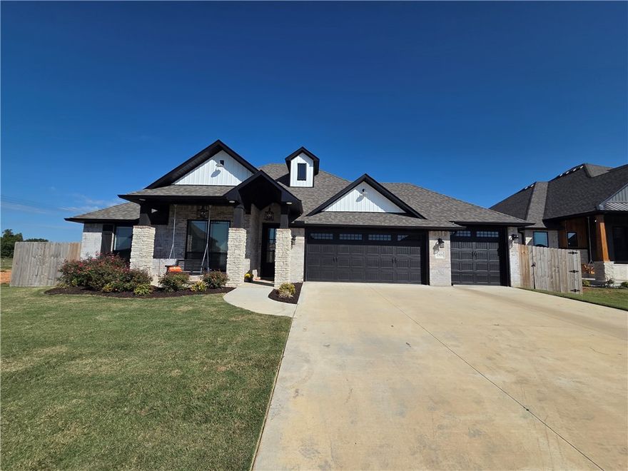 *PROFESSIONAL PHOTOS COMING SOON * Welcome to Elkhorn! This highly sought after neighborhood in Pea Ridge offers affordable luxury homes with incredible neighborhood amenities including a dog park, swing set, bike trail, 3 on 3 soccer field, pickleball court, basketball court and more!  Completed in Spring 2024, 1908  Crump St. offers 4 beds, 2 baths, 3 car garage and 1758 sq ft of living space. Enjoy a large walk in shower and free standing soaker tub in the primary ensuite, 3M quartz counters, gas stove w/ pot filler, large central island and tons of cabinet space in the eat- in- kitchen, built in’s around the fireplace in the large open concept living room and relaxing in your fenced back yard with covered patio and built-in stone firepit or retreat to your welcoming front porch swing. NO CARPET!