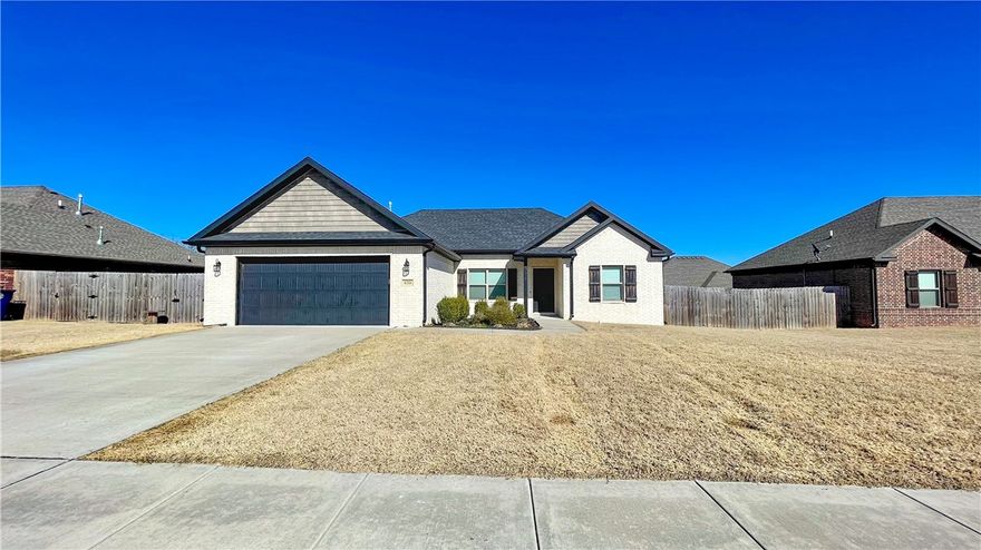 Beautiful 3 bedroom, 2 bath, 2 car garage home. Great location in Prairie Grove Sundowner Subdivision close to shopping, schools, and Prairie Grove Battlefield State Park & 11 miles to University of Arkansas. Built in storage cubbies in mud room, walk in pantry,  and gas log fireplace in living room. Vinyl flooring in kitchen, living, & bathrooms. Carpet in bedrooms. Privacy fenced backyard. No smoking anywhere on the property. No parking in the street after 8pm. No basketball goals allowed in front of home. No boats, trailers, RV's or large work trucks over 3 tons may be parked at the home. No above ground swimming pools. Tenant is responsible for utilities, lawn maintenance, renters insurance, and pest control. Pets negotiable. Refrigerator included in rent amount. All adults age 18+ who will be living in the home must apply, be credit & background checked, and on the lease.