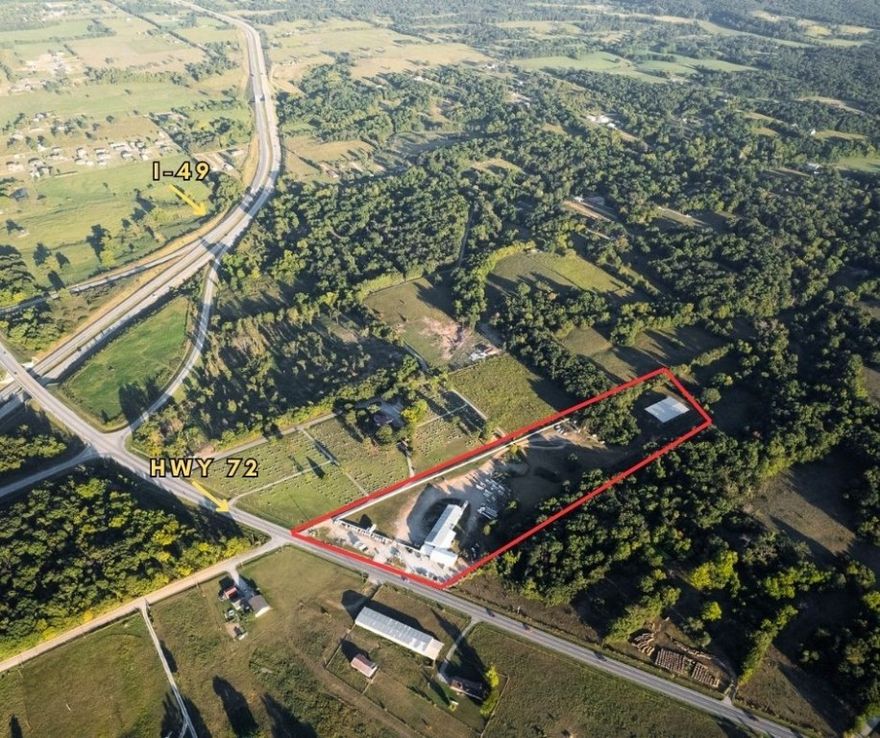 Prime commercial property ideally located off Interstate 49 and AR HWY 72. Endless development possibility's with this multi building facility to expand your footprint for additional development. This property includes 3 parcels totaling 11.70 acres in the City limits and is zoned Commercial C-2. Taxes reflect all 3 parcels. City of Gravette approved City Sewer anticipated early 2026. INVESTER'S, don't miss your opportunity in this growing area located across from the New Arkansas Welcome Center   (currently under construction ). Whether you're planning retail, mixed use or something unique, with easy access, HWY 72 frontage and Interstate 49 visibility, this property is exceptional. Daily traffic count on HWY 72 (11,000 ) Daily traffic count on US 49 North & South bound  ( 20,000). INVESTER'S, This Is A Must See location !!