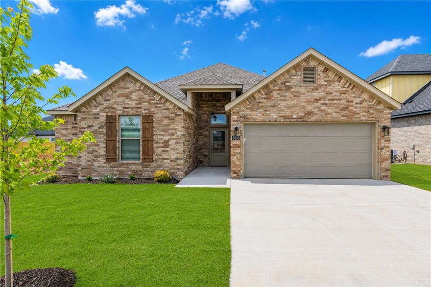 Welcome to this stunning all brick newly built home in one of Bentonville's hottest subdivisions, Walnut Grove Estates! This upcoming neighborhood is just minutes from schools, restaurants, grocery stores, XNA Airport, and Walmart Distribution Center! This property offers many upgrades such as quartz counter tops, a beautiful floor to ceiling stone surround electric log fireplace in the living room, a nice size pantry with a kitchen island, upgraded LVP flooring in the main areas as well as in the master bedroom, and a nice size covered back patio! The master is a true retreat! Enjoy a spacious room with a walk-in closet, a nice soaker tub, a gorgeous fully tiled walk-in shower with additional handheld shower heads and a rain overhead shower head, and dual vanity sinks! 2" faux wood white blinds, gutters, and a wood privacy fence are included in the purchase price! Neighborhood amenities and other POA amenities coming soon!