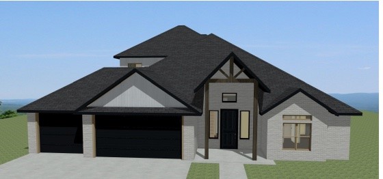 This 4 bed, 3.5 bath open floor plan has everything you would want in a home. It sits on a half acre lot, has wood floors, crown molding, and paint grade custom cabinets. Pictures are not of actual home, but similar plan and finish.