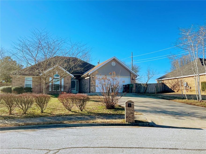 A gardeners delight! This 3 bedroom single family home located in Johnson has a backyard full of various types of trees, bushes and flowers that can be viewed from a free-standing screened-in patio room. The interior of the home has tile flooring throughout and ceiling fans. Master bedroom is large with a walk-in closet, tub and stand-up shower. Kitchen has lots of cabinets and drawers and all appliances: refrigerator, electric range, microwave and dishwasher. The living room is huge with a cozy gas fireplace and large picture windows which leads to the screened-in back porch. Wood privacy fence, 2-car attached garage. Tenant occupied until 5/31/26.