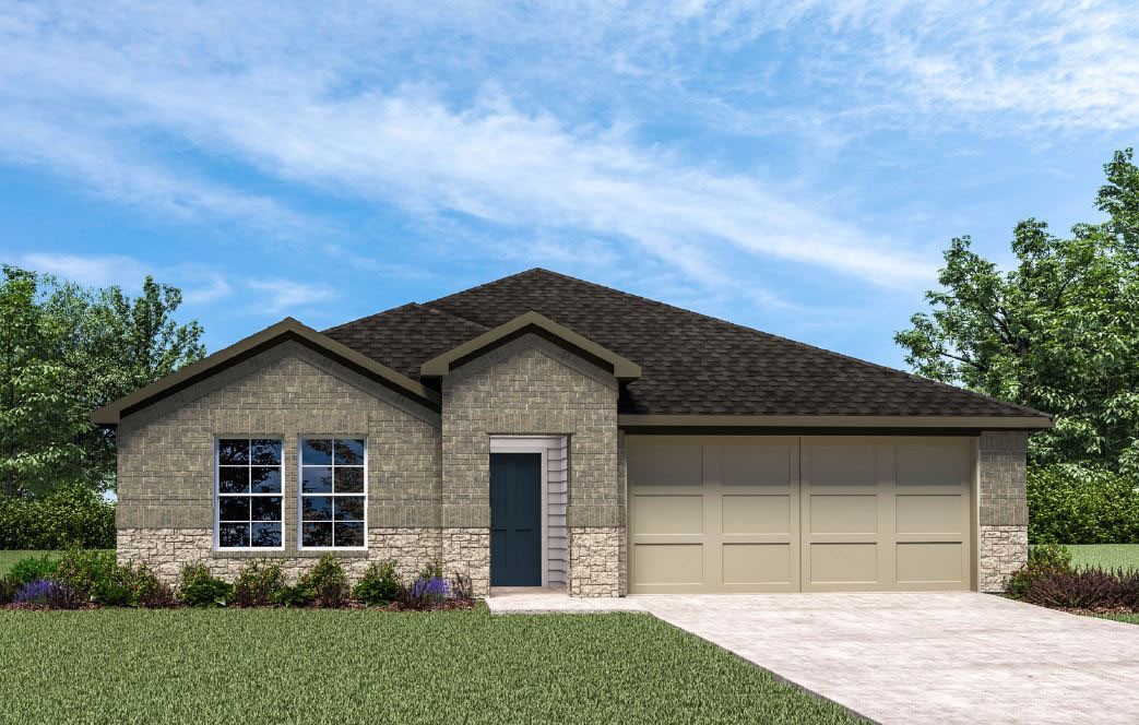 Come to the community Model today! The Cali plan is a single-story, +/-1,796 square feet, 4 bedroom, and 2 full baths. The home features an open concept with a large central family room and kitchen. This home boasts gorgeous quartz kitchen countertops, stainless steel appliances. Primary bath has a walk in shower, walk in closet and dual sinks with quartz countertops. Ceiling Fans in master and living area! This home exterior will have 4 sides brick! Covered patio and a landscape package. Garage Door opener! Tankless hot water heater!
Cottonwood Place. Make it home!