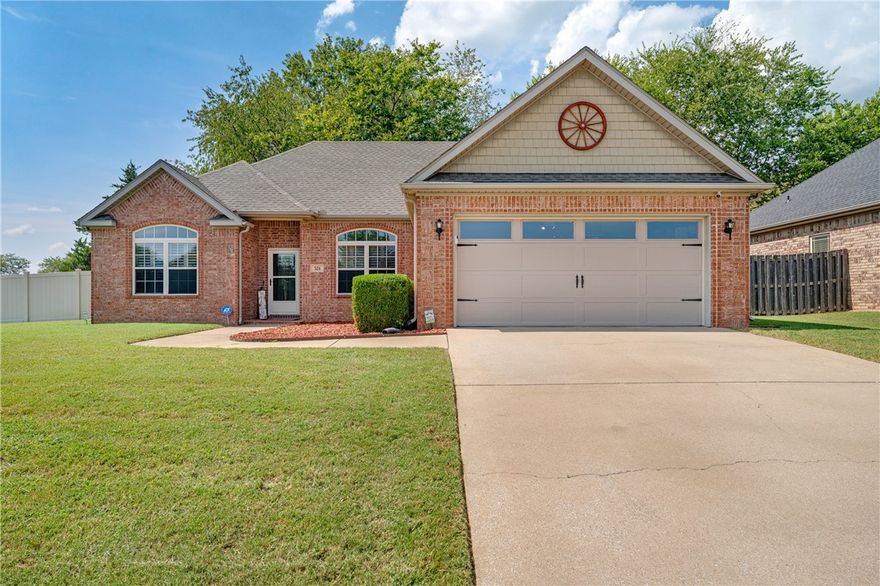 Elevated design and modern updates define this 4-bedroom, 2-bath corner-lot residence in Springdale. Recent improvements bring lasting quality, including a brand-new roof (2025), vinyl fencing, storm doors, gutter protection, and a new garage door. Inside, natural light enhances freshly painted interiors, plantation shutters, updated lighting and new carpet in the bedrooms creating a warm and welcoming atmosphere. A thoughtfully designed kitchen offers both gas and electric cooking options, complemented by a pantry cabinet that conveys for added convenience. The primary suite offers a jetted tub, walk-in shower and an expansive walk-in closet designed for organization and style. Additional touches such as an epoxy-coated garage floor, new ceiling fan, and ADT alarm system elevate everyday living. Outdoor enjoyment awaits in the backyard complete with a lighted gazebo, manicured lawn, and the privacy of a corner lot setting. Functional as it is elegant, with schools, dining, and shopping nearby.