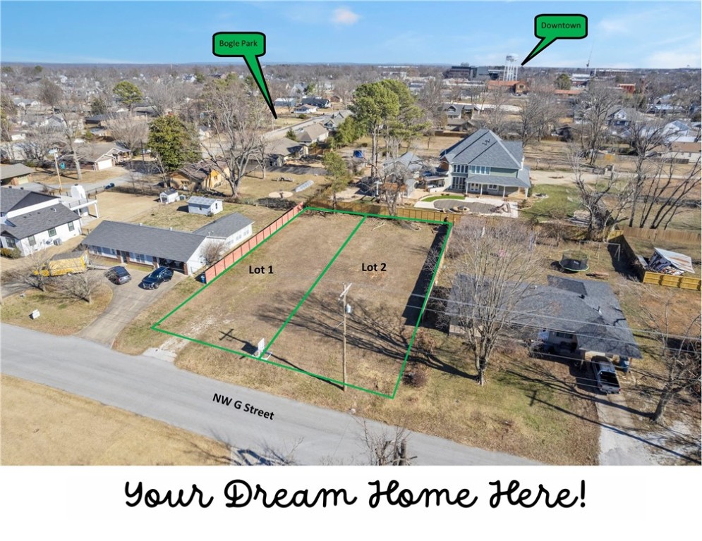 Build Your Dream Home Near Bogle Park! This ready-to-build-on lot is just a 7 minute walk to the wonderful Bentonville square where you will find amazing restaurants, shops and pubs. Buy to build on now or buy to hold as a future investment. Lots like this are hard to fine. You are also convenient to Coler Mountain Bike trails which are just a 10 minute ride away. Come be part of downtown!