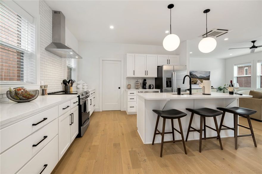 A rare opportunity to own a fully turn-key condo in one of Downtown Bentonville’s most walkable locations, 628 SW Bluebird Aly offers 1,563 sq ft, 2 bedrooms, a dedicated office, and a 2-car garage. Currently operating as a professionally managed short-term rental, this property is fully furnished with confirmed bookings in place, making it an ideal opportunity for investors, relocations, or buyers seeking flexibility.
The open-concept layout features quartz countertops, stainless steel appliances, a walk-in pantry, and modern finishes throughout. An additional office space provides flexibility for guests, a home office, or remote work. Located just minutes from Downtown Bentonville Square, Crystal Bridges, the Momentary, 8th Street Market, and the new Walmart Home Office, this property offers a seamless blend of lifestyle, location, and income potential.