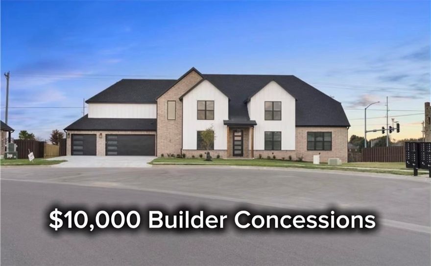 Come see our beautiful Maverick Plan which offers 3,486 square feet of well-designed living space, featuring four bedrooms and three and a half bathrooms plus an office. From the moment you step inside, you're greeted by high ceilings and an open, airy floor plan that seamlessly connects the living, dining, and kitchen areas — ideal for both everyday life and entertaining. On the main level, you'll find a dedicated home office and a spacious primary suite with a luxurious bathroom and direct access to the utility room. Upstairs, there are three additional bedrooms. One includes a private en-suite bath, while the other two share a bathroom. Fall Promo!  Contract in November and Builder will provide up to $10,000 towards buyers closing costs or buying down interest rate. Preferred lenders will provide up to $5,000 additional closing cost. Move in Ready~ Schedule your showing today!