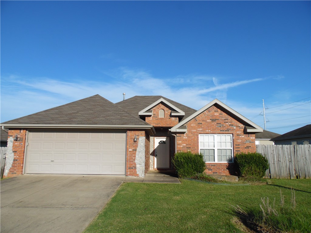Brick with stone trim 3 bedroom 2 bath in convenient location! Gas fireplace in living room, split floor plan. Eat in kitchen with pantry. Primary bedroom has walk-in closet and double sink vanity.
Getting fresh paint and will be ready to go! New photos coming soon.