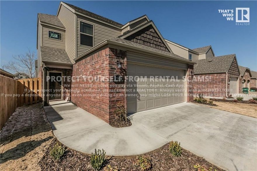 AVAILABLE NOW! **NO CATS. Check out this 3 bedroom 2 1/2 bathroom home located near shopping and eateries! This home features a gas log fire place, kitchen with breakfast bar, eat in dining section, ceiling fans, carpet & tile flooring, granite countertops, spacious bedrooms, and double sink vanity! Relax and enjoy some outdoor privacy in the fenced in backyard! **Tenant is responsible for all utilities and lawn care/maintenance.