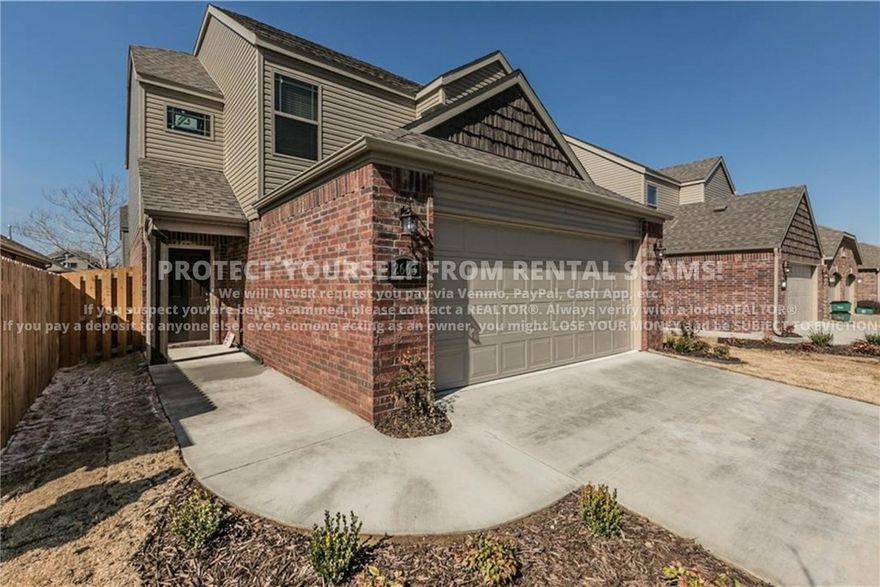 AVAILABLE NOW! **NO CATS. Check out this 3 bedroom 2 1/2 bathroom home located near shopping and eateries! This home features a gas log fire place, kitchen with breakfast bar, eat in dining section, ceiling fans, carpet & tile flooring, granite countertops, spacious bedrooms, and double sink vanity! Relax and enjoy some outdoor privacy in the fenced in backyard! **Tenant is responsible for all utilities and lawn care/maintenance.