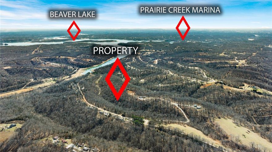 $5,000 seller credit if closed by April 10! Great location—just 2.2 miles off Highway 62, only 15 minutes from Rogers, and with lake access available at the end of Sallie Drive. This beautiful parcel features wooded areas with some clearing, offering privacy and natural charm. With no restrictions, you have total flexibility to build your dream home, create a lake getaway, or simply enjoy the land for recreation. A rare opportunity in an ideal setting. Land has been survey and corners are flagged.